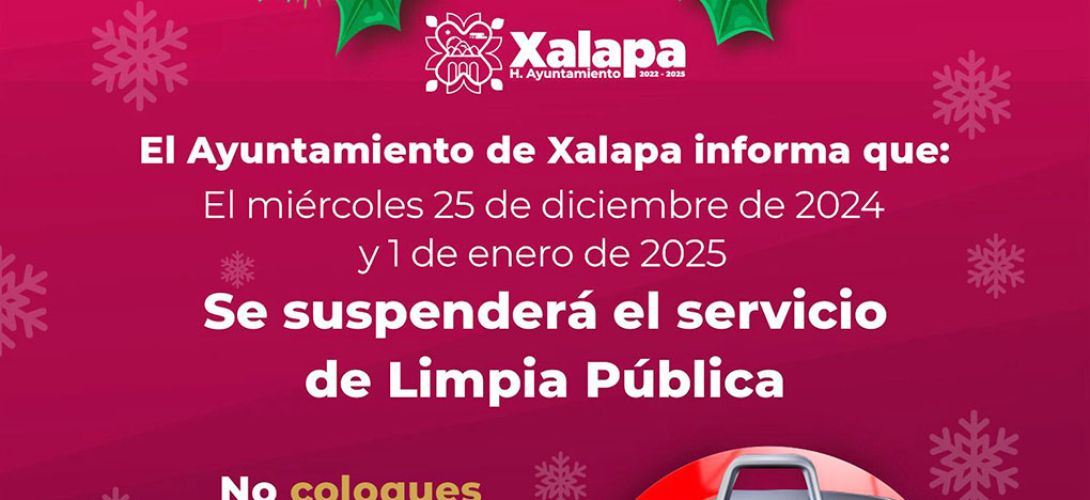  Este miércoles no habrá servicio de limpia pública