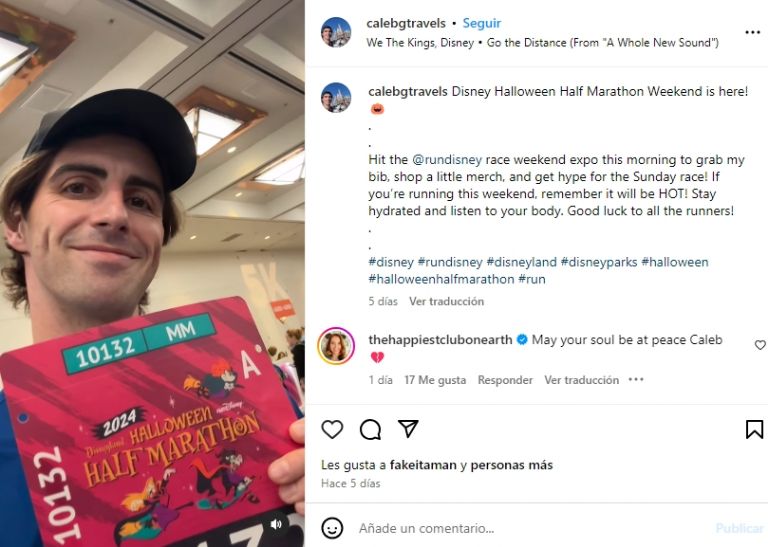 Muere modelo y tiktoker tras participar en el maratn de Disneyland 2