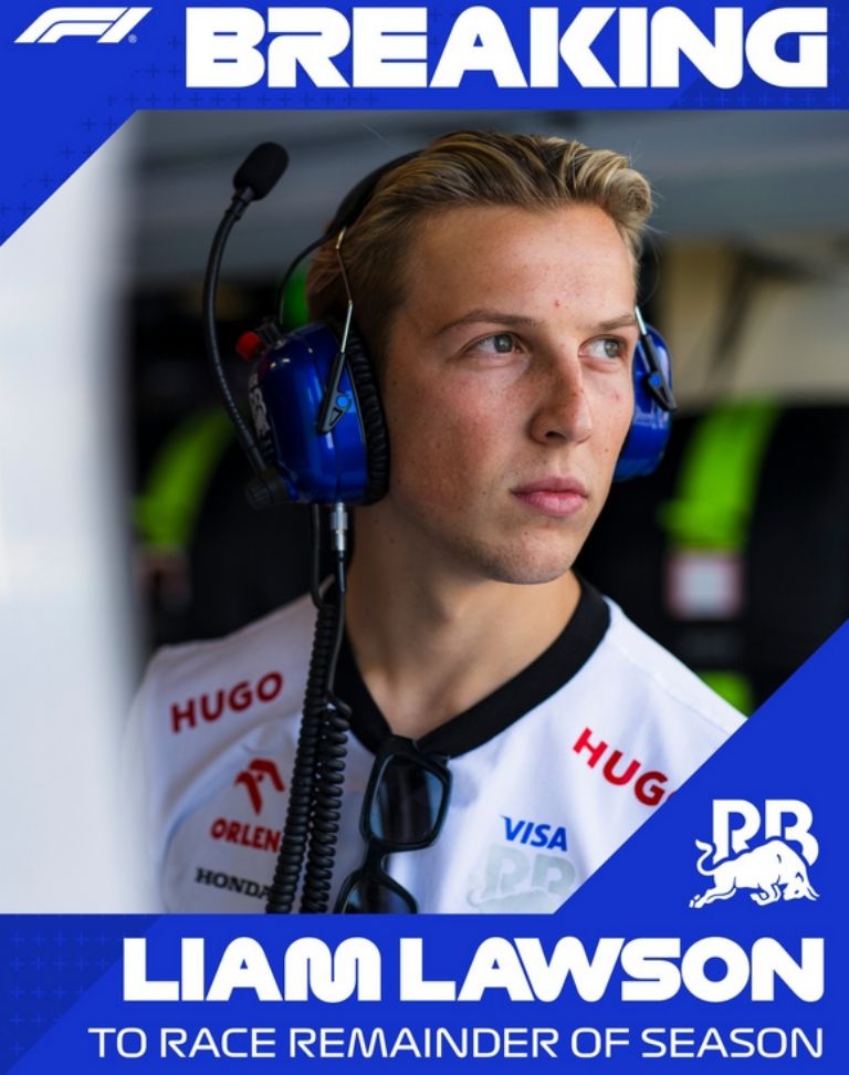 Liam Lawson sustituir a Daniel Ricciardo en Racing Bulls por el resto de la temporada 3