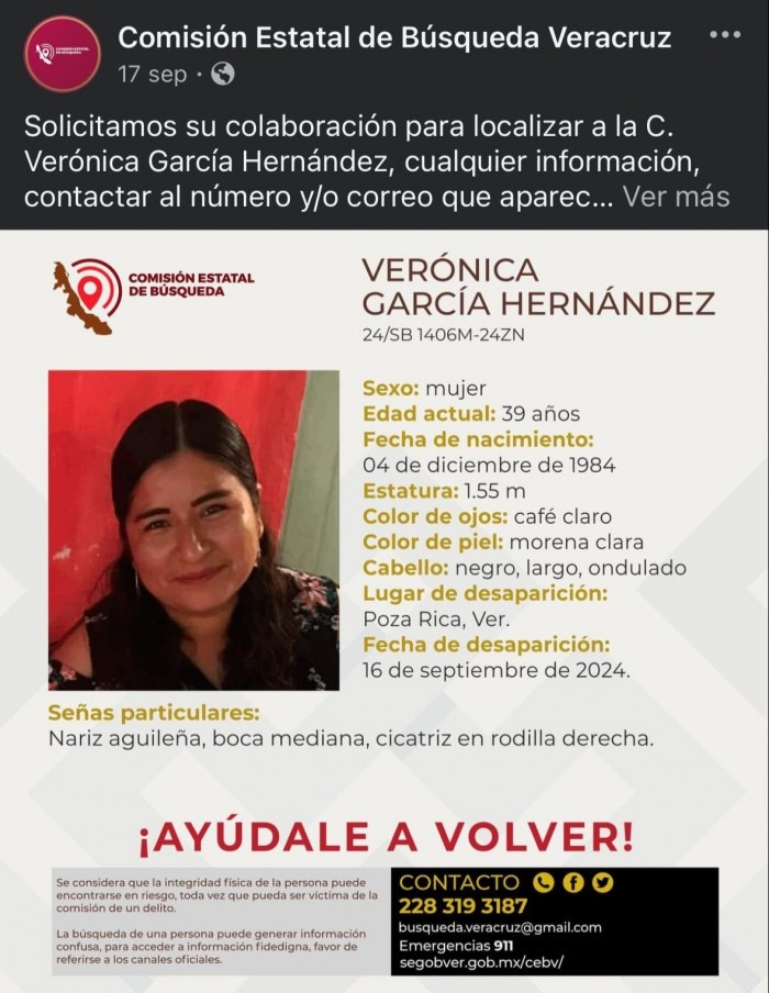 Siguen desaparecidas madre e hija en Poza Rica hace casi un mes