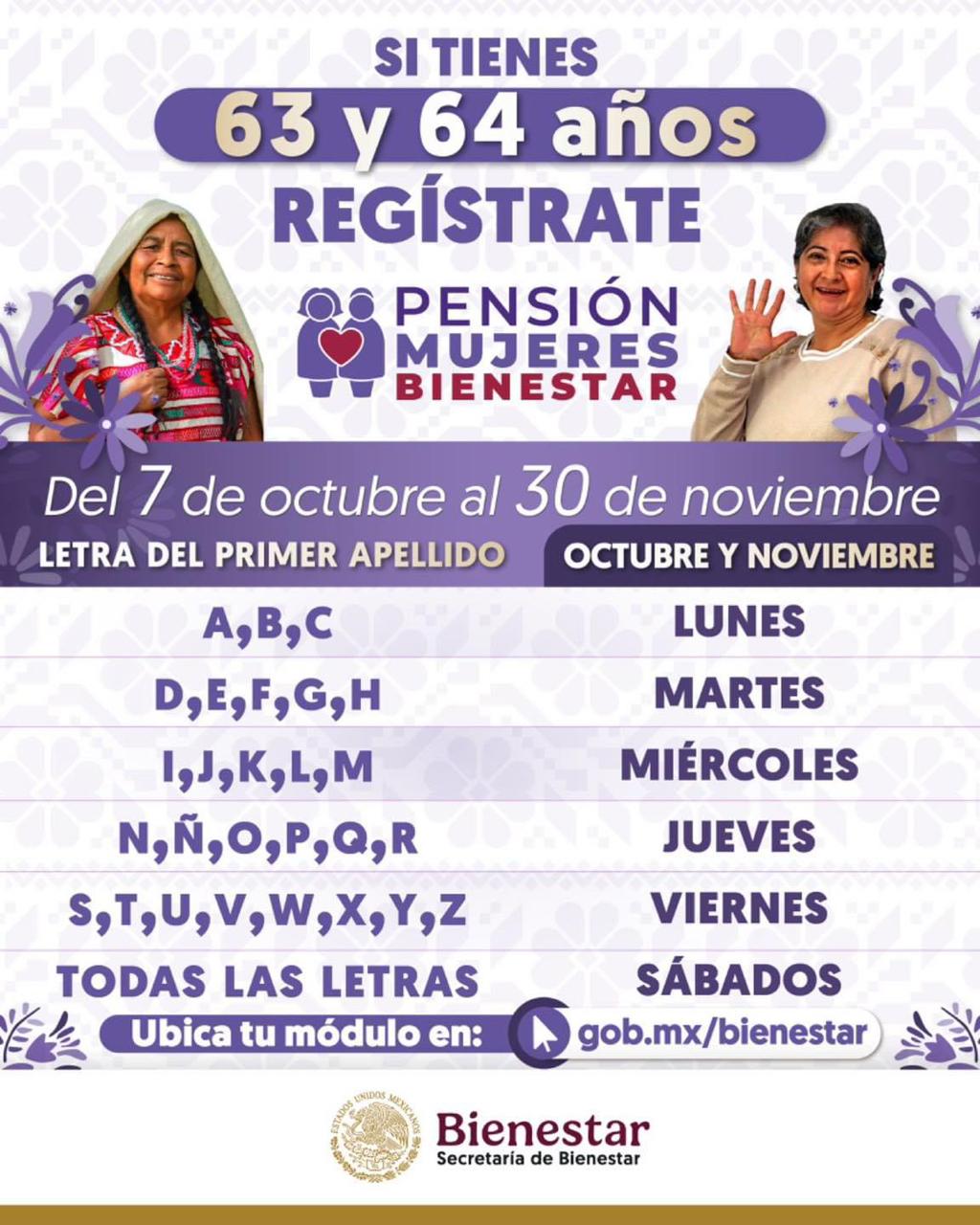 Inicia en Veracruz inscripción de mujeres de 63 y 64 años para pensión de adultas mayores 2