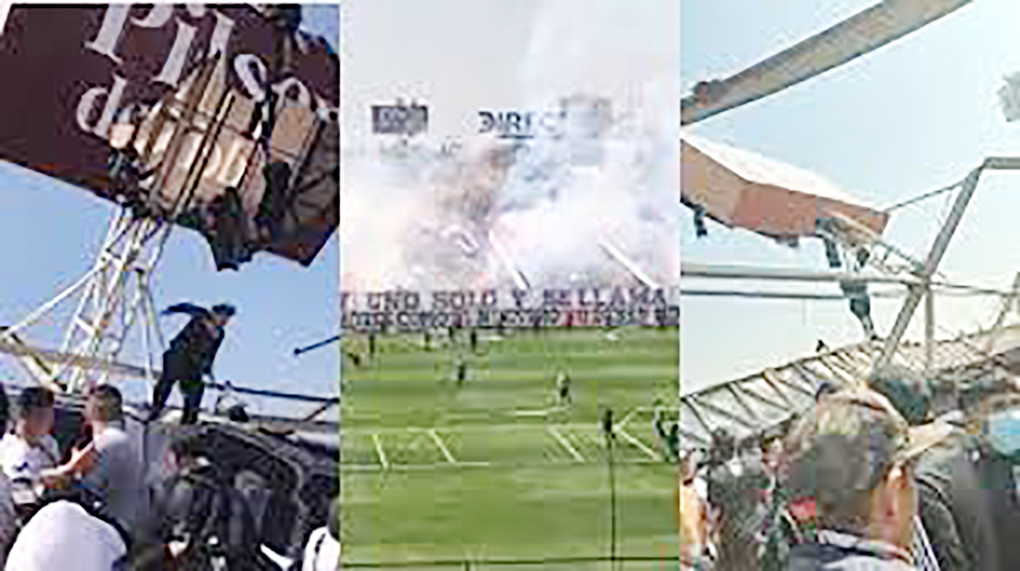 El Heraldo de Xalapa - Se desploma techo del estadio del Colo Colo; cae  sobre aficionados