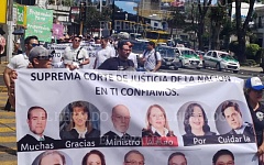 PJF mantiene marchas y plantones en Xalapa contra reforma judicial